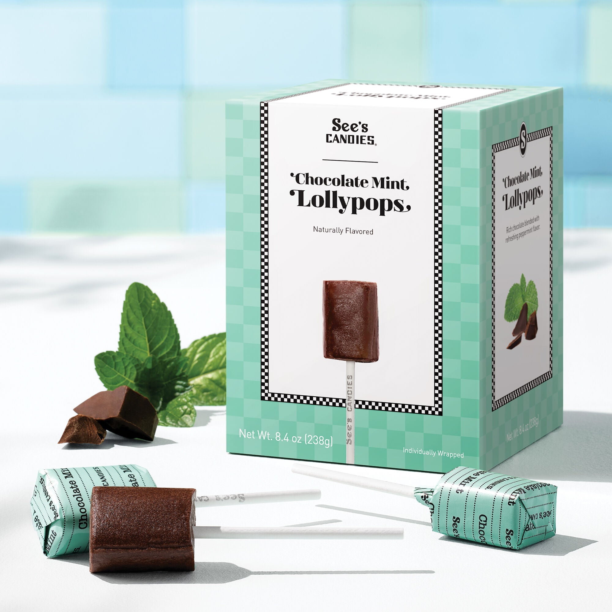Chocolate Mint Lollypops